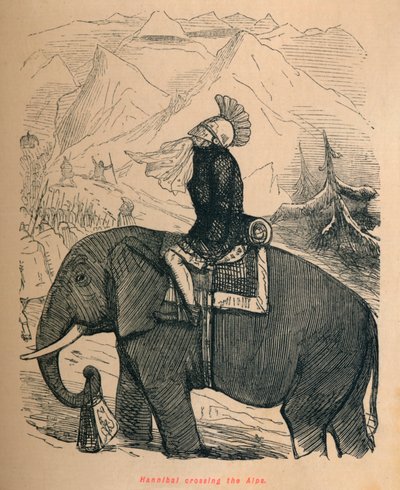 هانيبال يعبر جبال الألب ، 1852 بواسطة جون ليتش