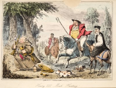 هنري الثامن راهب الصيد ، من التاريخ الهزلي لإنجلترا ، حانة. 1864 (النقش اليدوي) بواسطة جون ليتش