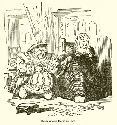 هنري Wooing كاثرين بار بواسطة John Leech