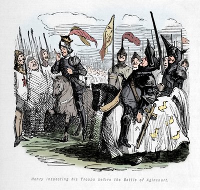 هنري يتفقد قواته قبل معركة أجينكورت ، c1860 ، c1860 بواسطة جون ليتش
