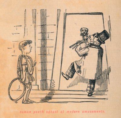 الشباب الروماني مذعور في الملاهي الحديثة ، 1852 بواسطة جون ليتش