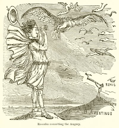 استشارة رومولوس لل Augury بواسطة John Leech