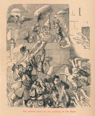 القلعة التي أنقذت بفعل الأوز 1852 بواسطة جون ليتش