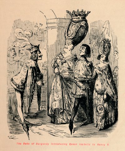 دوق بورغوندي يقدم الملكة إيزابيلا إلى هنري الخامس ، c1860 ، c1860 بواسطة جون ليتش