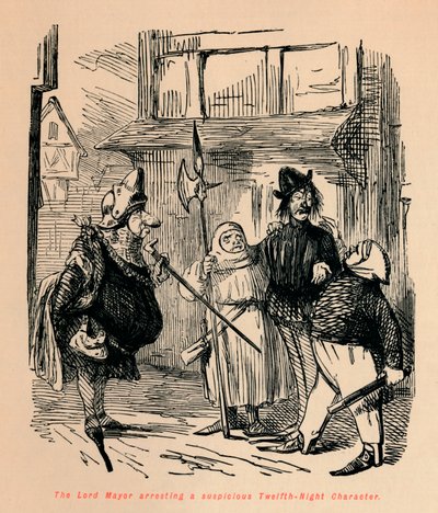 اللورد عمدة القبض على شخصية ليلة مشبوهة ، c1860 ، c1860 بواسطة جون ليتش