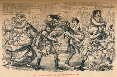 الرومان يسيرون مع نساء سابين ، 1852 بواسطة جون ليتش