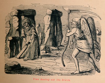 Time Bowling Out the Druids، c1860، 1860 بواسطة جون ليتش