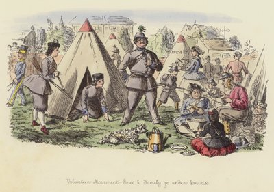 الحركة التطوعية ، جونز والعائلة تحت Canvass بواسطة John Leech