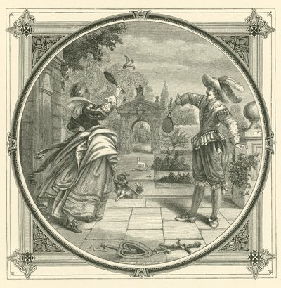 Love, like a ball, requires to be thrown back (engraving) بواسطة جون ليتون