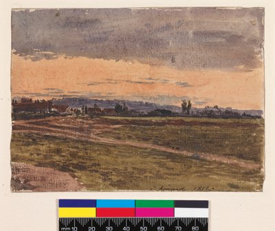 ريكتو: غروب الشمس. فيرسو: رسم لنفس الموضوع ، 1812 بواسطة جون لينيل
