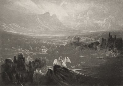 السماء - أنهار النعيم ... ، c.1827 (mezzotint) بواسطة جون مارتن
