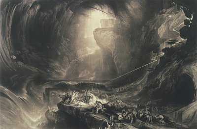 الطوفان ، 1828 (mezzotint مع النقش) بواسطة جون مارتن