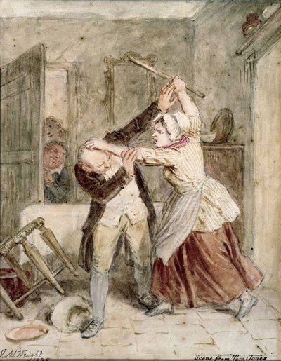 مشهد من توم جونز ، 1838 (مرحاض على ورق) بواسطة جون ماسي رايت