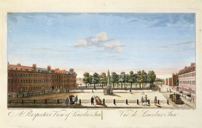 "A Perspective View of Lincoln's Inn" ، لندن ، c1741-c1761 بواسطة جون ميسون