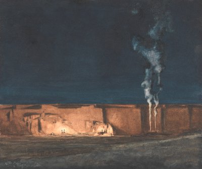 حفرة الحصى: ليلاً (ألوان مائية) بواسطة جون دنكان