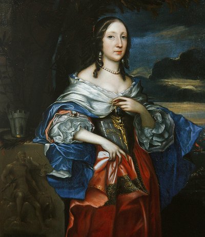 صورة لسيدة يعتقد أنها إليزابيث كلايبول بواسطة جون مايكل رايت