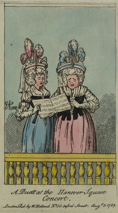 دويتو في حفل هانوفر سكوير ، 1788 (etching und wc) بواسطة جون نيكسون