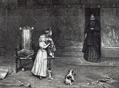 ظهور كونتيسة ديربي في الغرفة الذهبية ، مشهد من "Peveril of the Peak" من سكوت ، من "وقت الفراغ" ، 1888 بواسطة جون بيتي