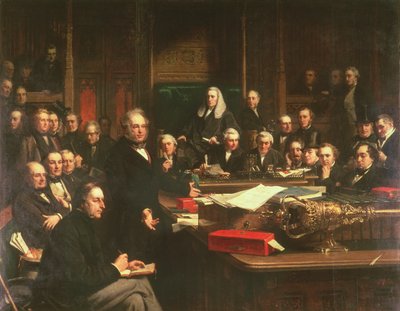 اللورد بالمرستون يخاطب مجلس العموم خلال المناقشات حول معاهدة فرنسا في فبراير 1860 ، 1863 (انظر أيضًا 107820-21) بواسطة جون فيليب