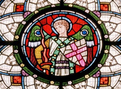 Denstone ، Clayton & Bell ، John Richard Clayton (1827-1913) ، Angel with shield ، c.1861 بواسطة جون ريتشارد كلايتون