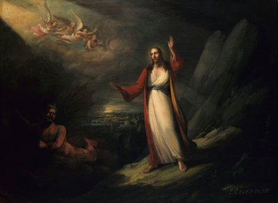 المسيح يجربه إبليس 1818. بواسطة جون ريتو بينيمان
