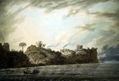 على ساحل Posillipo ، بالقرب من النقطة ، من Montechiaro (ألوان مائية على الورق) بواسطة جون روبرت Cozens