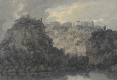 على بحيرة Nemi ، حوالي 1780-83 (جرافيت و - ج على ورق) بواسطة جون روبرت Cozens