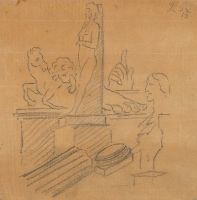 التماثيل والآثار بواسطة John Robert Cozens