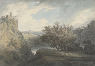 بحيرة Nemi ، حوالي 1783-85 (جرافيت وألوان مائية على ورق منسوج) بواسطة جون روبرت Cozens