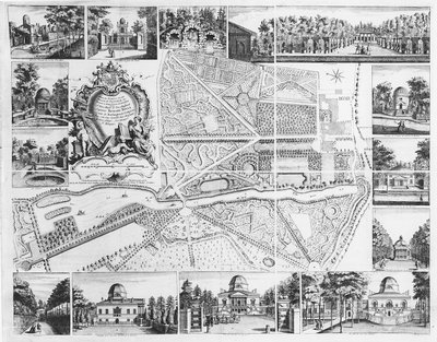 Chiswick House من مخطط Chiswick ، 1736 بواسطة جون روك