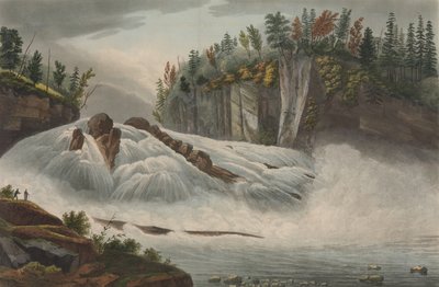 شلالات هادلي رقم 5 من محفظة نهر هدسون ، 1821-22. بواسطة جون روبنز سميث