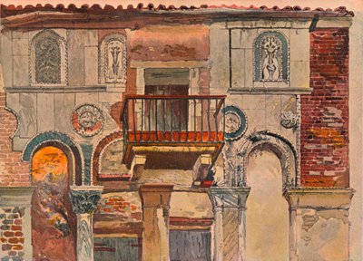 فونداكو دي تورتشي ، البندقية ، c1853 بواسطة جون روسكين