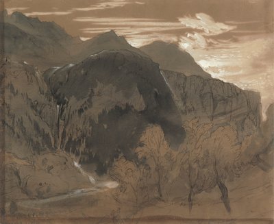 المناظر الطبيعية الجبلية بواسطة John Ruskin