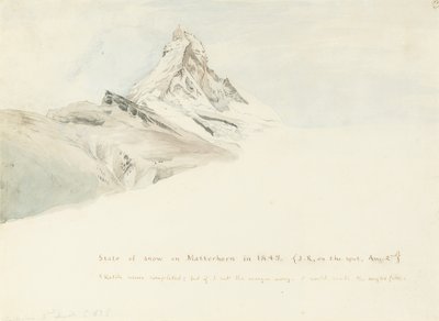 ماترهورن ، سويسرا ، من الشمال الشرقي ، 1849 بواسطة جون روسكين