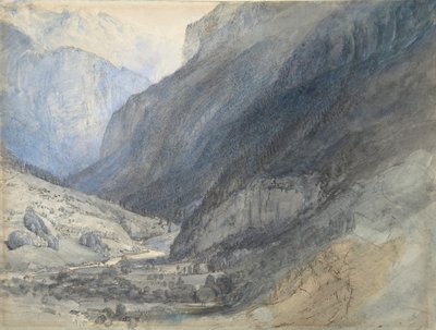 وادي لوتربرونين ، سويسرا ، كاليفورنيا. 1866. بواسطة جون روسكين