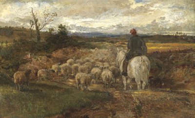 A Sussex Lane ، 1872 (زيت على ورق موضوع على الكتان) بواسطة John Samuel Raven