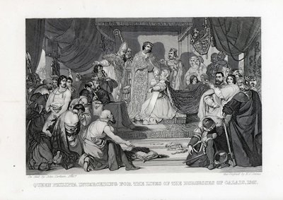 توسطت الملكة فيليبا من أجل حياة برجر كاليه ، 1347 ، 1882 بواسطة جون سرتين