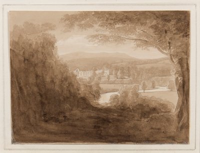 دير بولتون ، يوركشاير ، 25-27 أكتوبر 1824 (قلم رصاص ، فرشاة وحبر بني داكن على ورق) بواسطة جون سكارليت ديفيس