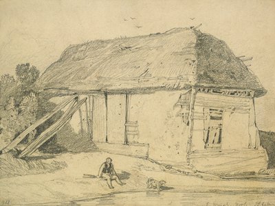 A Barn at East Winch ، نورفولك (قلم رصاص على البطاقة) بواسطة جون سيل كوتمان