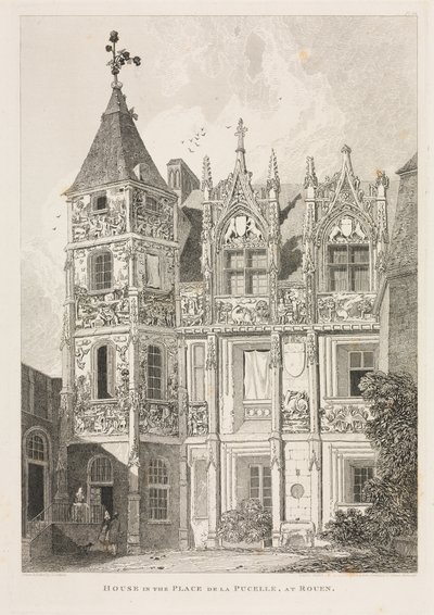 الآثار المعمارية لنورماندي المجلد. الثاني ، رر. 64: منزل في Place de la Pucelle ، في روان ، بواسطة جون سيل كوتمان