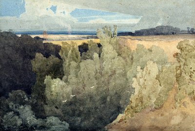 Brignall Banks on the Greta (pencil and watercolor) بواسطة جون سيل كوتمان