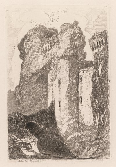 Liber Liberiorium: Ragland Castle ، Monmouhshire ، 1838. بواسطة جون سيل كوتمان