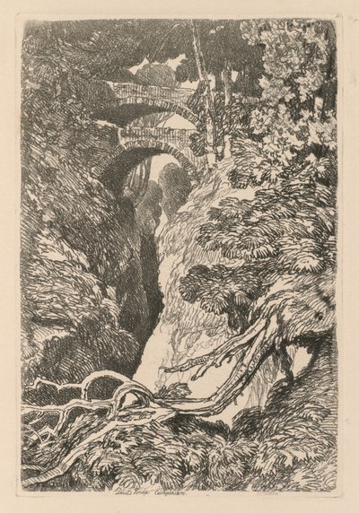 Liber Studiorum: اللوحة 10 ، The Devils Bridge ، Cardinganshire ، 1838. بواسطة جون سيل كوتمان