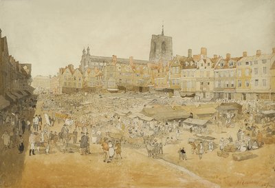 The Market Place ، نورويتش ، مأخوذ من السيد كوبرز ، 1807 بواسطة جون سيل كوتمان