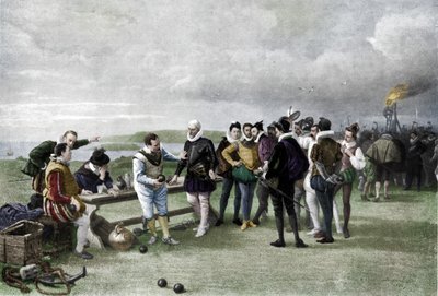 أرمادا في الأفق ، مجرفة بليموث ، 1880 ، 1911 بواسطة جون سيمور لوكاس