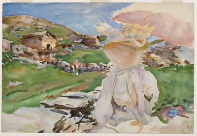 في Simplon Pass ، 1909 (مرحاض شفاف ولمسات مرحاض وشمع غير شفافين يقاومان نقص الجرافيت) بواسطة جون سينغر سارجنت