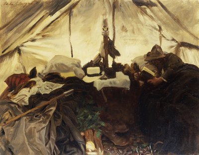 داخل خيمة في جبال الروكي الكندية ، 1916 بواسطة جون سينغر سارجنت