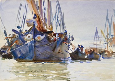 السفن الشراعية الإيطالية في Anchor ، c1904-1907 بواسطة جون سينغر سارجنت