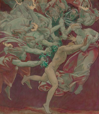 دراسة لمتحف الفنون الجميلة ، بوسطن ، الجداريات: Orestes and the Furies بواسطة جون سينغر سارجنت