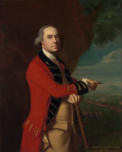 صورة للجنرال توماس غيج ، حوالي عام 1768 (زيت على قماش مركب على ماسونيت) بواسطة جون سينجلتون كوبلي